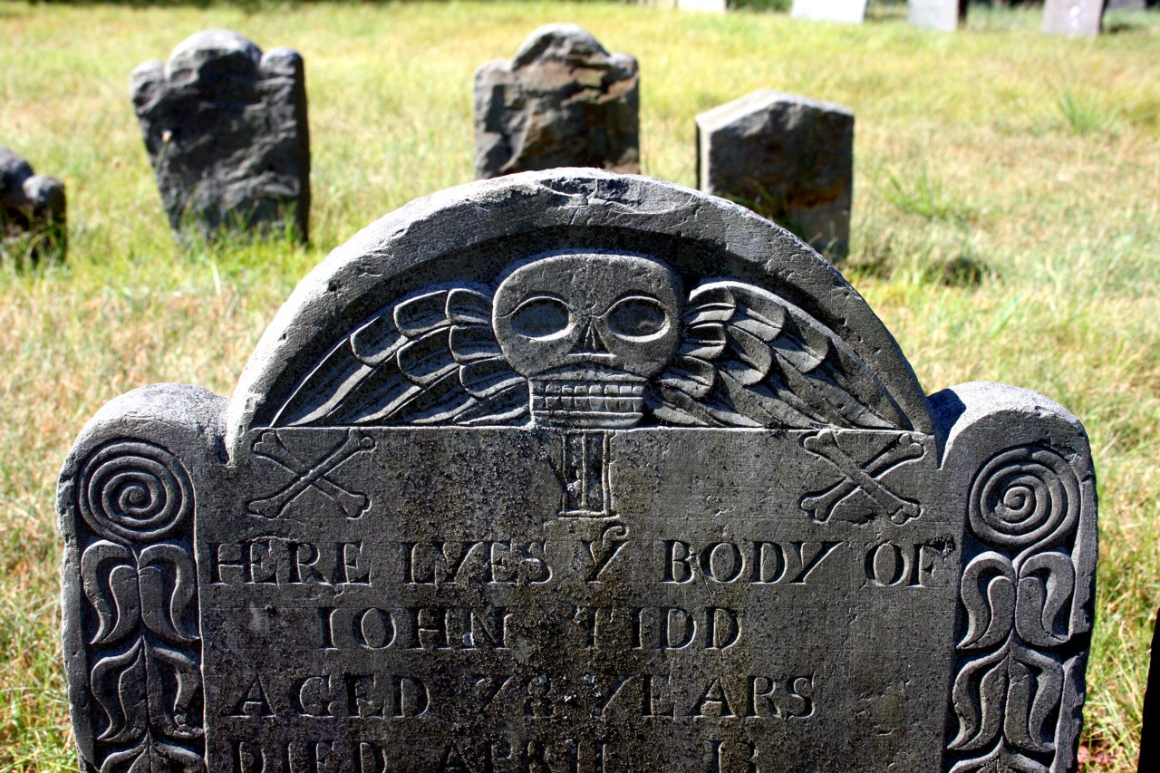 Headstone of John Tidd, d. 1703